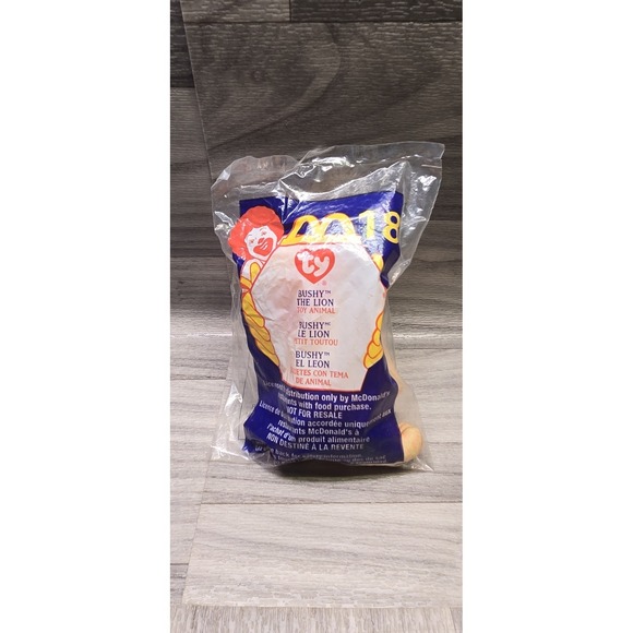 Ty Other - 2000 MCDONALDS - TY TEENIE BEANIE BABIES - #18 BUSHY THE LION - NEW IN BAG
